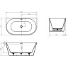 Акриловая ванна 140x75 см BELBAGNO BB710-1400-750