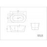 Акриловая ванна 148,5x79 см BELBAGNO BB306-1485