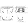 Акриловая ванна 150x75 см BELBAGNO BB710-1500-750