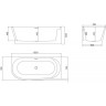 Акриловая ванна 150x78 см BELBAGNO BB410-1500-780-R