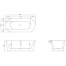 Акриловая ванна 150x80 см BELBAGNO BB405-1500-800