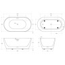 Акриловая ванна 150x80 см BELBAGNO BB413-1500-800