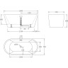 Акриловая ванна 160x75 см BELBAGNO BB71-1600-W0