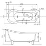 Акриловая ванна 168x72 см BELBAGNO BB20-1700