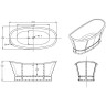 Акриловая ванна 168x78 см BELBAGNO BB33