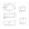 Акриловая ванна 168x90 см BELBAGNO BB32-CF36