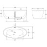Акриловая ванна 169x82 см BELBAGNO BB69-1700-W0