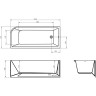 Акриловая ванна 170x73 см L BELBAGNO BB712-1700-730-L
