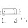 Акриловая ванна 170x73 см R BELBAGNO BB712-1700-730-R