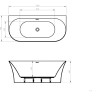 Акриловая ванна 170x75 см BELBAGNO BB711-1700-750