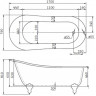 Акриловая ванна 170x76 см BELBAGNO BB06-1700