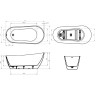 Акриловая ванна 170x80 см BELBAGNO BB704-1700-800-K