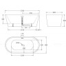 Акриловая ванна 170x80 см BELBAGNO BB71-1700-NERO-W0