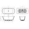 Акриловая ванна 170x80 см BELBAGNO DUE BB702-1700-800-K