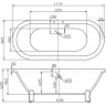 Акриловая ванна 177,4x80,5 см BELBAGNO BB21