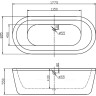 Акриловая ванна 177,5x80,5 см BELBAGNO BB12-1775