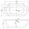 Акриловая ванна 180x86 см BelBagno BB13-1800