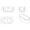 Акриловая ванна BELBAGNO BB200-1500-750