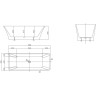 Акриловая ванна BELBAGNO BB60-1800-750