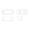 Акриловая ванна BELBAGNO BB712-1600-730-L