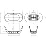 Акриловая ванна BELBAGNO UNO BB701-1500-730-K