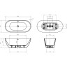 Акриловая ванна BELBAGNO UNO BB701-1600-730-K