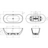 Акриловая ванна BELBAGNO UNO BB701-1700-750-K