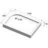 Акриловый поддон 100x80 см BELBAGNO TRAY-BB-AH-100/80-15-W-L