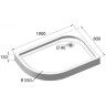 Акриловый поддон 100x80 см BelBagno TRAY-BB-RH-100/80-550-15-W-R