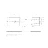 База под раковину BELBAGNO KRAFT-600-2C-SO-VO