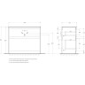 База под раковину BELBAGNO KRAFT KRAFT-1000-2C-PIA-BO