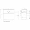 База под раковину BELBAGNO KRAFT KRAFT-1000-2C-PIA-RT