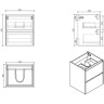 База под раковину BELBANGO PIETRA MINI PIETRA MINI-500AS-2C-SO-SCM