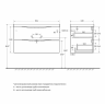 База под раковину подвесная BELBAGNO MARINO-CER-MINI-900-2C-SO-RR-P