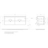 База под раковину подвесная BELBAGNO KRAFT-1400-4C-SO-2-RT с четырьмя выкатными ящиками для раковины с двумя чашами, Rovere Tabacco, 1400x460x500