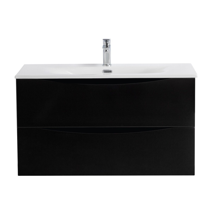 База под раковину подвесная BELBAGNO MARINO-CER-MINI-800-2C-SO-NL-P с двумя выкатными ящиками 796x390x500