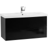 База под раковину подвесная BELBAGNO MARINO-CER-MINI-1000-2C-SO-NL-P с двумя выкатными ящиками 996x390x500