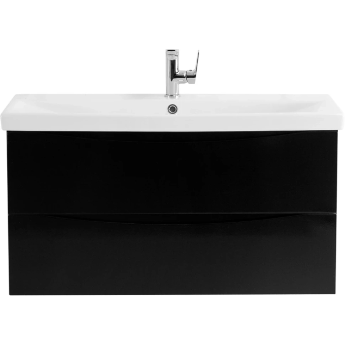 База под раковину подвесная BELBAGNO MARINO-CER-MINI-1000-2C-SO-NL-P с двумя выкатными ящиками 996x390x500