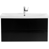 База под раковину подвесная BELBAGNO MARINO-CER-MINI-1000-2C-SO-NL-P с двумя выкатными ящиками 996x390x500