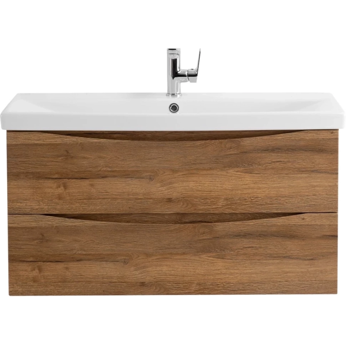 База под раковину подвесная BELBAGNO MARINO-CER-MINI-1000-2C-SO-RR-P с двумя выкатными ящиками 996x390x500