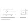 База под раковину подвесная BELBAGNO KRAFT-1000-2C-1A-SO-RT-L с двумя выкатными ящиками и одной распашной дверцей, левосторонняя, Rovere Tabacco, 1000x460x500