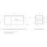 База под раковину подвесная BELBAGNO KRAFT-1200-2C-1A-SO-RGB-R с двумя выкатными ящиками и одной распашной дверцей, правосторонняя, RovereGalifaxBianco, 1200x460x500