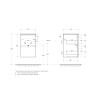 База под раковину подвесная BELBAGNO UNO-MINI-400-2C-SO-VO