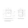 База под раковину подвесная BELBAGNO UNO-MINI-500-2C-SO-GSO