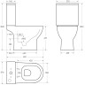 Чаша безободкового унитаза BELBAGNO LOUNGE с сиденьем дюропласт soft close, P-trap, BB045CPR/SC
