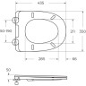 Чаша безободкового унитаза BELBAGNO LOUNGE с сиденьем дюропласт soft close, P-trap, BB045CPR/SC
