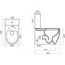 Чаша напольного безободкового унитаза BELBAGNO MARINO BB105CPR