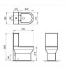 Чаша напольного безободкового унитаза BELBAGNO NORMA BB339CPR