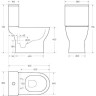 Чаша напольного безободкового унитаза BELBAGNO STEAM BB130CPR