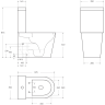 Чаша унитаза BELBAGNO FLAY-R BB2149CPR/SC безободкового с сиденьем дюропласт soft close P-trap